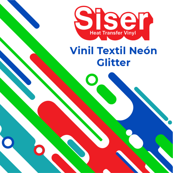 Vinil Textil Neón Glitter